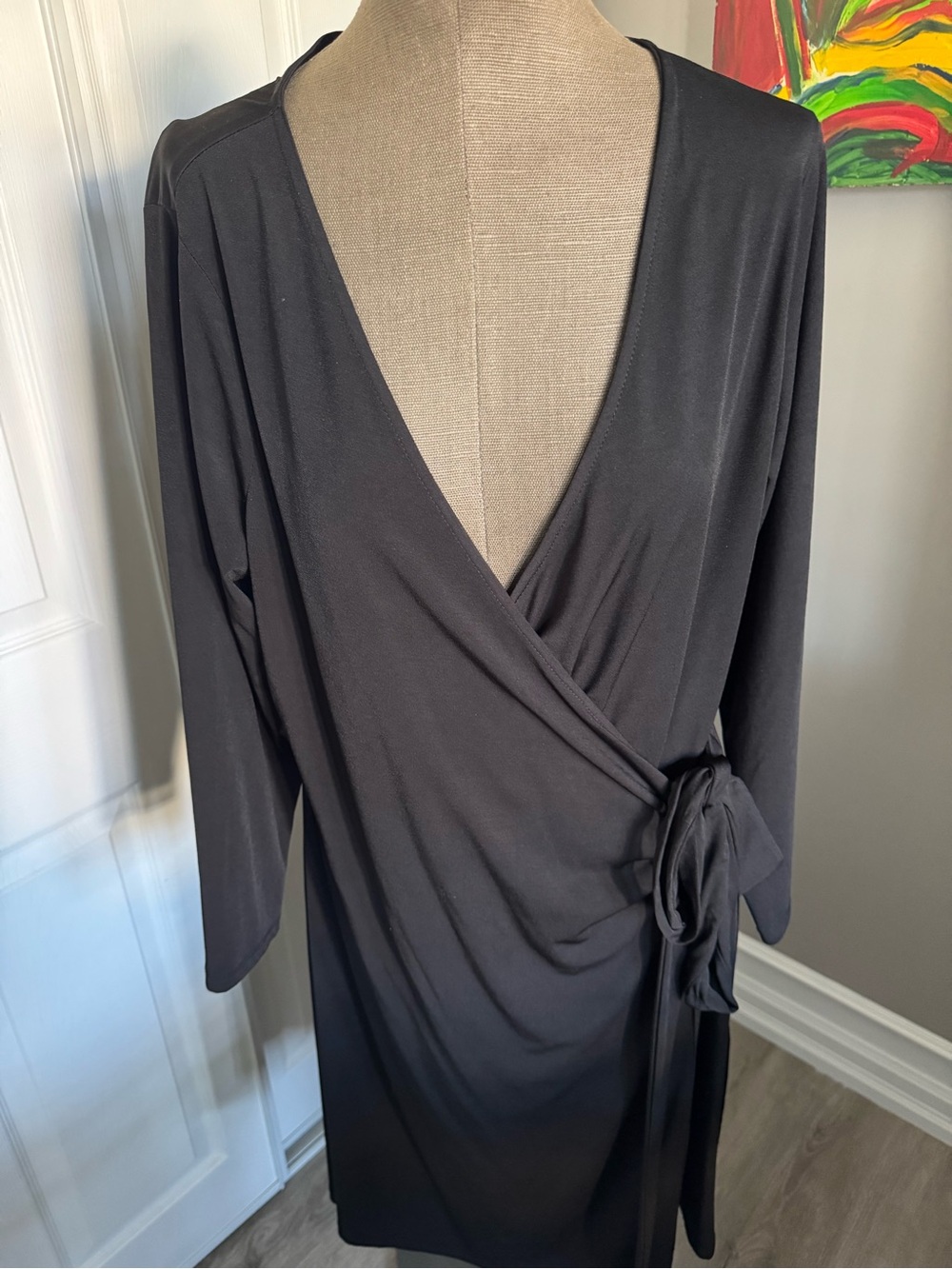 Black Wrap Dress - Picture 1 of 8